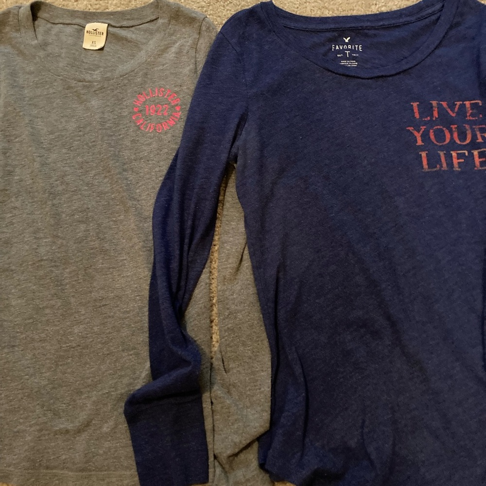 Bundle Hollister and American Eagle Long Sleeve Shirts XS